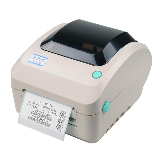 Принтер этикеток Xprinter XP-470B (термо, 108мм, USB+COM, 203dpi, 152мм\с, отделитель этикеток)